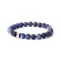 Preview: Armband mit 8 mm mattem Sodalith-Stein - Alpha Mat Blue